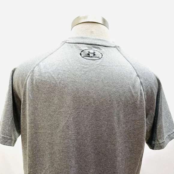 UNDER ARMOUR Men Short Sleeve Pullover Heatgear Crew Neck Gray T-Shirt Sz Small - Picture 6 of 12